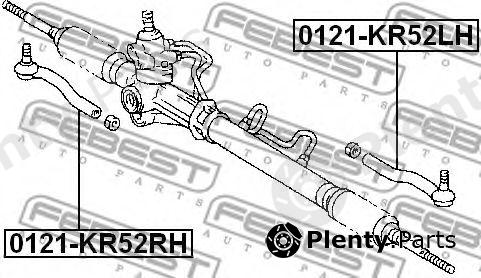  FEBEST part 0121KR52LH Tie Rod End