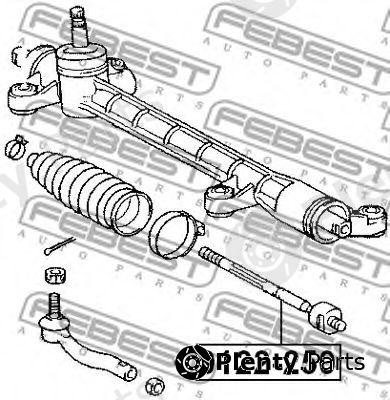  FEBEST part 0122250 Tie Rod Axle Joint