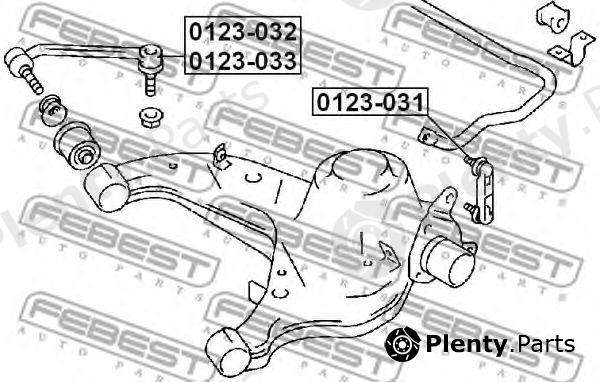  FEBEST part 0123-033 (0123033) Rod/Strut, stabiliser