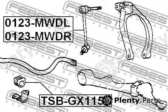  FEBEST part 0123-MWDL (0123MWDL) Rod/Strut, stabiliser