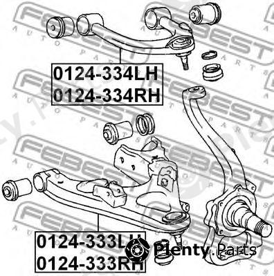  FEBEST part 0124-333LH (0124333LH) Track Control Arm