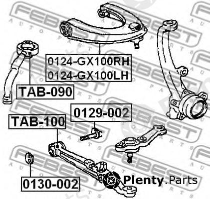  FEBEST part 0124-GX100RH (0124GX100RH) Track Control Arm
