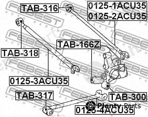  FEBEST part 01254ACU35 Track Control Arm