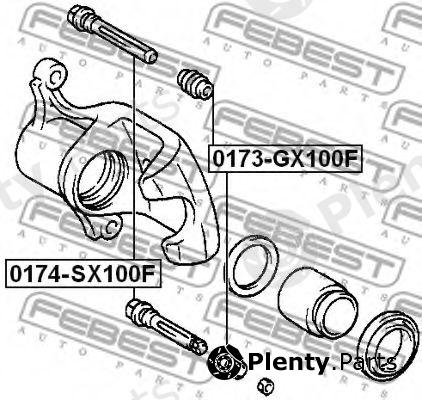  FEBEST part 0173GX100F Bellow, brake caliper guide