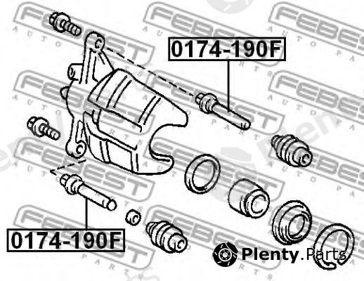  FEBEST part 0174190F Guide Bolt, brake caliper