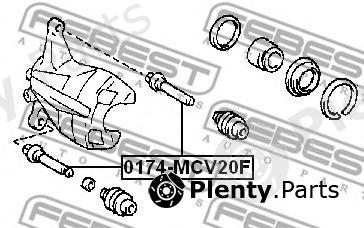  FEBEST part 0174MCV20F Guide Bolt, brake caliper