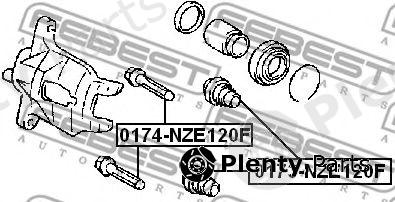  FEBEST part 0174NZE120F Guide Bolt, brake caliper