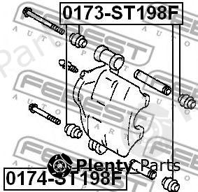  FEBEST part 0174ST198F Guide Bolt, brake caliper