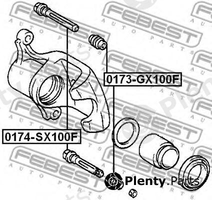  FEBEST part 0174SX100F Guide Bolt, brake caliper