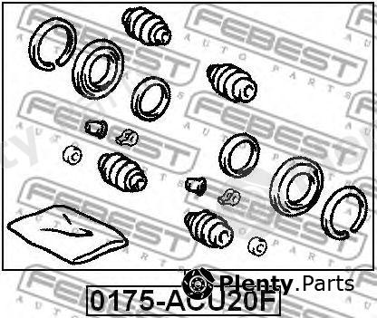  FEBEST part 0175-ACU20F (0175ACU20F) Repair Kit, brake caliper