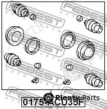 FEBEST part 0175-ACU35F (0175ACU35F) Repair Kit, brake caliper