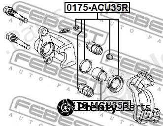  FEBEST part 0175-ACU35R (0175ACU35R) Repair Kit, brake caliper