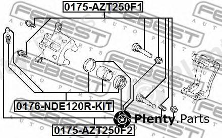  FEBEST part 0175-AZT250F1 (0175AZT250F1) Repair Kit, brake caliper