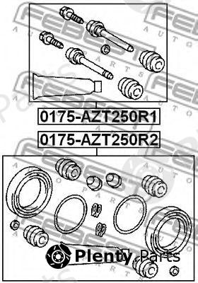 FEBEST part 0175-AZT250R2 (0175AZT250R2) Repair Kit, brake caliper
