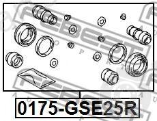  FEBEST part 0175-GSE25R (0175GSE25R) Repair Kit, brake caliper