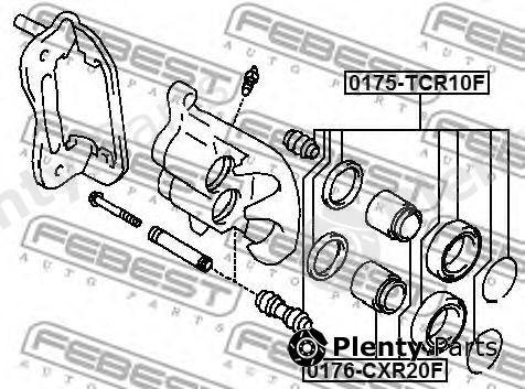  FEBEST part 0175-TCR10F (0175TCR10F) Repair Kit, brake caliper