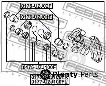  FEBEST part 0175UZJ100F Repair Kit, brake caliper