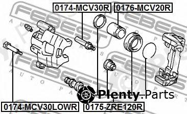  FEBEST part 0175-ZRE120R (0175ZRE120R) Repair Kit, brake caliper