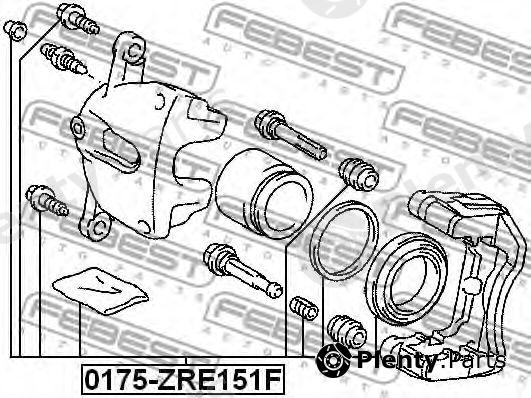  FEBEST part 0175-ZRE151F (0175ZRE151F) Repair Kit, brake caliper