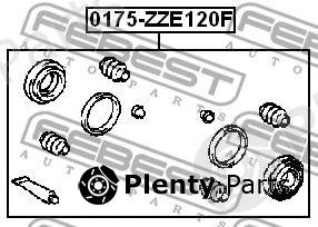  FEBEST part 0175-ZZE120F (0175ZZE120F) Repair Kit, brake caliper