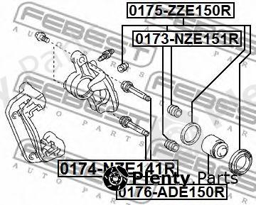  FEBEST part 0175-ZZE150R (0175ZZE150R) Repair Kit, brake caliper