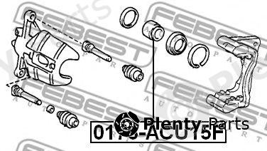  FEBEST part 0176-ACU15F (0176ACU15F) Piston, brake caliper