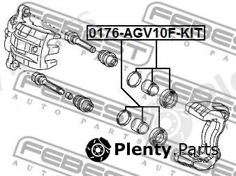  FEBEST part 0176-AGV10F-KIT (0176AGV10FKIT) Piston, brake caliper