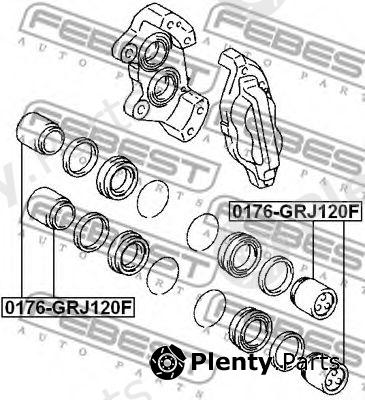  FEBEST part 0176GRJ120F Piston, brake caliper