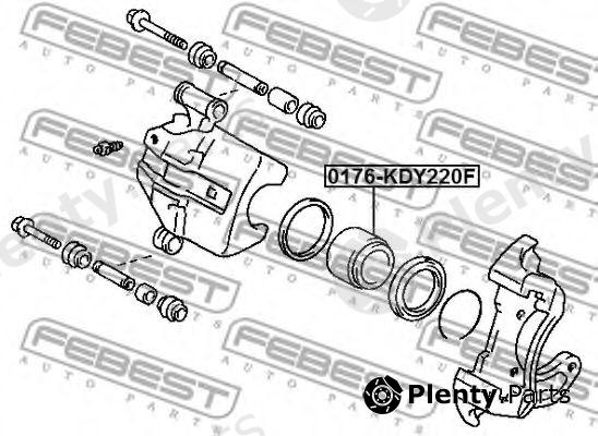  FEBEST part 0176-KDY220F (0176KDY220F) Piston, brake caliper