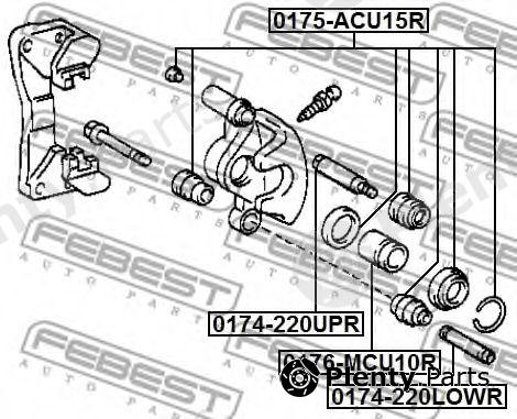  FEBEST part 0176-MCU10R (0176MCU10R) Piston, brake caliper