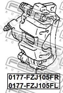  FEBEST part 0177-FZJ105FR (0177FZJ105FR) Brake Caliper