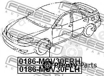  FEBEST part 0186MCV30FRH Mounting Kit, mud guard