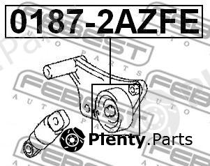  FEBEST part 0187-2AZFE (01872AZFE) Tensioner Pulley, v-ribbed belt