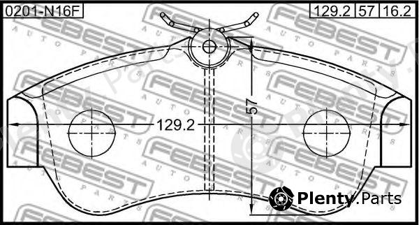  FEBEST part 0201-N16F (0201N16F) Brake Pad Set, disc brake