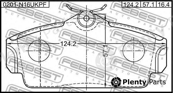  FEBEST part 0201-N16UKPF (0201N16UKPF) Brake Pad Set, disc brake