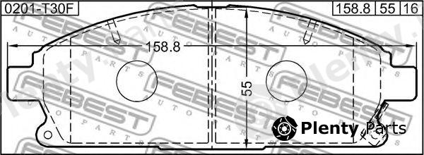  FEBEST part 0201-T30F (0201T30F) Brake Pad Set, disc brake