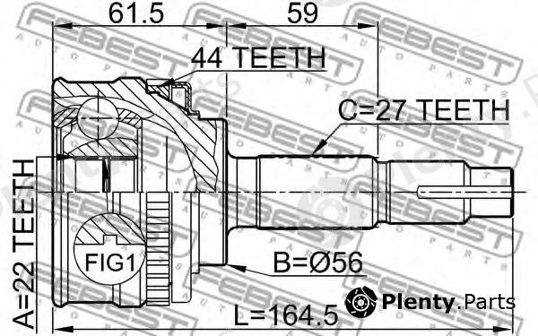  FEBEST part 0210051A44 Joint, drive shaft