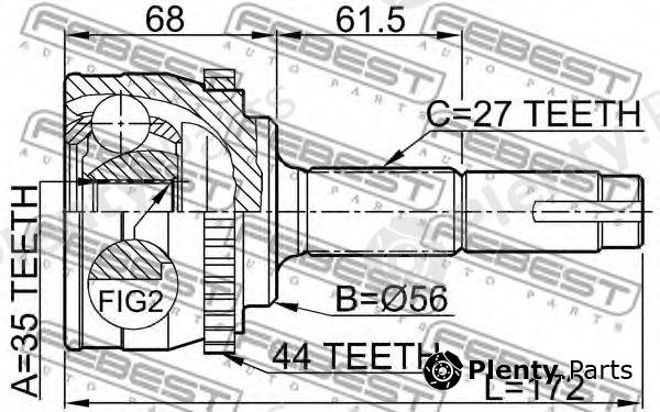 FEBEST part 0210070A44 Joint, drive shaft