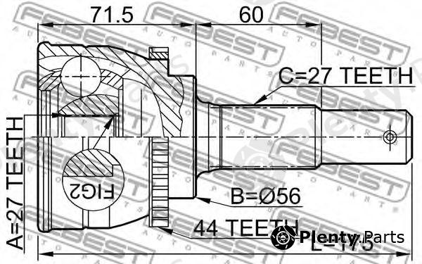  FEBEST part 0210C24A44 Joint, drive shaft