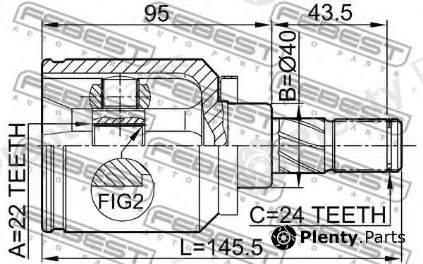  FEBEST part 0211N16 Joint, drive shaft