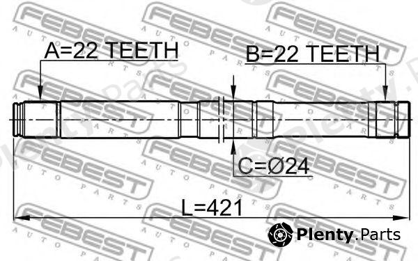  FEBEST part 0212B10MTLH Drive Shaft