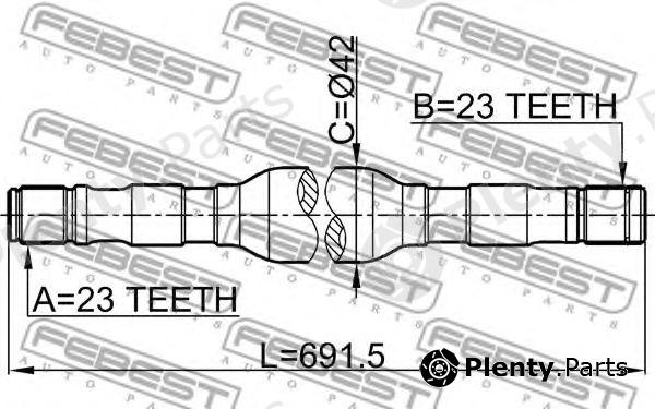  FEBEST part 0212-B14RH (0212B14RH) Drive Shaft