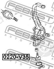  FEBEST part 0220V35 Ball Joint