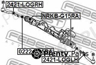  FEBEST part 0222-G15RA (0222G15RA) Tie Rod Axle Joint