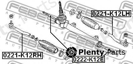 FEBEST part 0222-K12E (0222K12E) Tie Rod Axle Joint