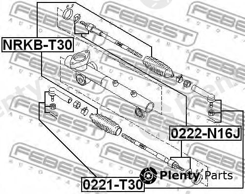  FEBEST part 0222N16J Tie Rod Axle Joint