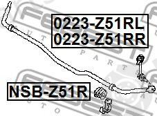  FEBEST part 0223-Z51RR (0223Z51RR) Rod/Strut, stabiliser