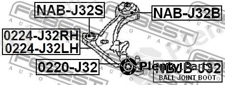  FEBEST part 0224-J32LH (0224J32LH) Track Control Arm
