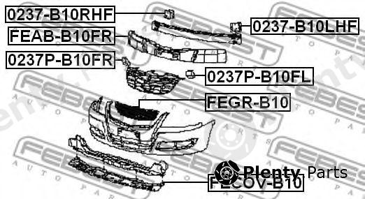  FEBEST part 0237-B10RHF (0237B10RHF) Mounting Bracket, bumper