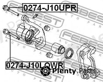  FEBEST part 0274-J10LOWR (0274J10LOWR) Guide Bolt, brake caliper